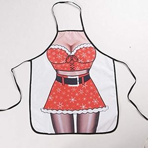 Christmas Girl Decorated Waterproof Kitchen Apron